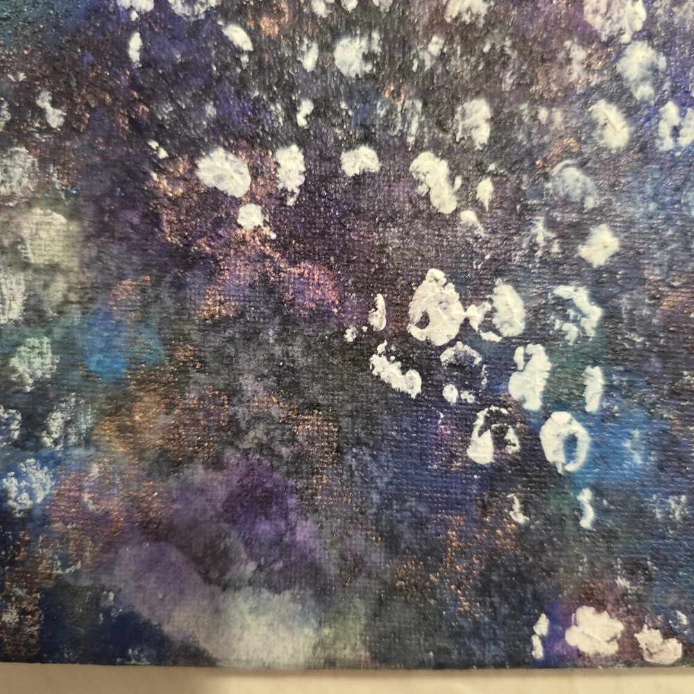 HANDCRAFTED Abstract Painting HANDPAINTED Artwork HANDMADE Wall Art Decor 8"x8" - Picture 11 of 12